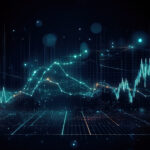 Stock market price graph of shares, cryptos and financial assets.
